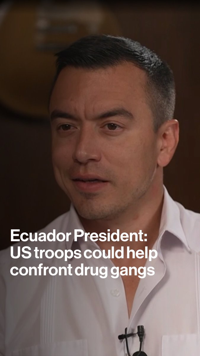 Ecuador’s President Daniel Noboa said he would welcome US troops to help confront the “security crisis” in his nation, provided they follow the lead of local armed forces. “It’s not an invasion, it’s not an intruder coming to our country,” Noboa tells Bloomberg's Annmarie Hordern.
