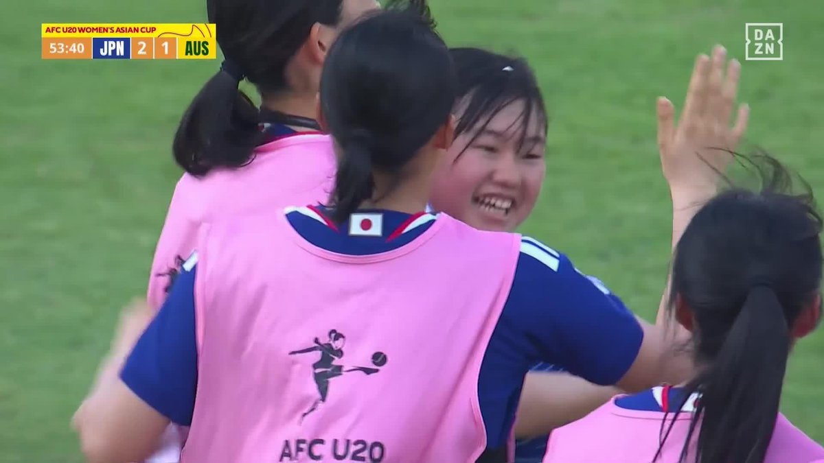 飛び級とは思えぬ なんと逆転ゴールも🇯🇵福島望愛！ 今日2点目は絶妙なトーキック弾 首位通過へ脅威の17歳が牽引💪 🏆AFC U20女子アジアカップ 🆚日本×オーストラリア 📺DAZN ライブ配信中 #U20女子アジアカップ #だったらDAZN