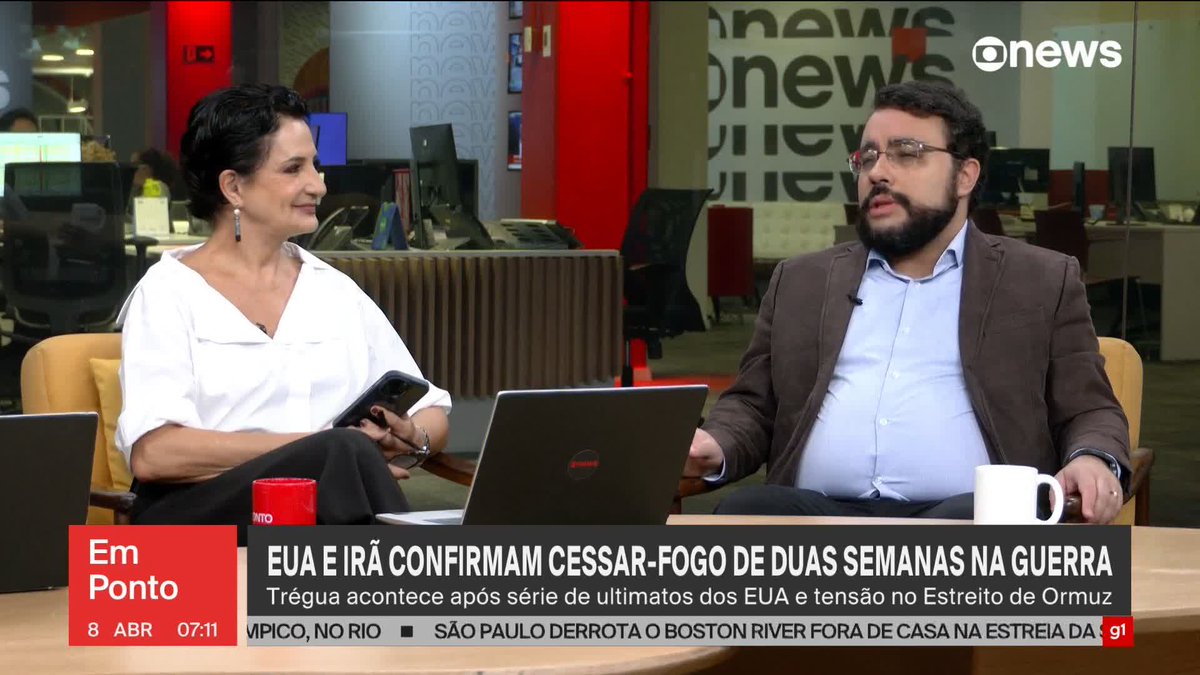 Após a suspensão da ameaça de extermínio de Donald Trump, Vinícius Rodrigues avalia a situação em que os EUA se colocou frente ao Irã: "Nós temos aqui talvez o momento definidor de declínio da potência americana e de modo irreversível", avalia o professor de Relações Internacionais da FGV e da FAAP. ➡ Assista: #GloboNews #GloboNewsEmPonto #guerra #análise #EUA #Irã