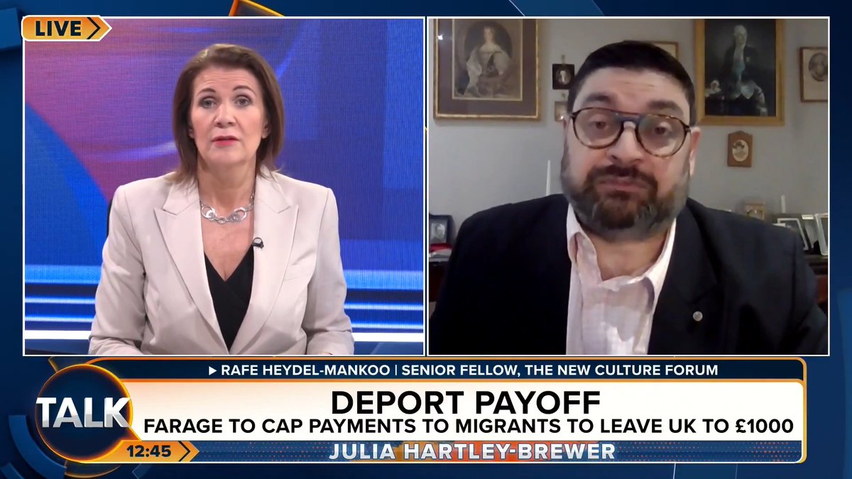 JHB: "I don't think we owe the rest of the world what we've got and what our ancestors fought for." Rafe Heydel-Mankoo: "No, and of course if you import the world then you import the world's problems." Julia Hartley-Brewer | Rafe Heydel-Mankoo