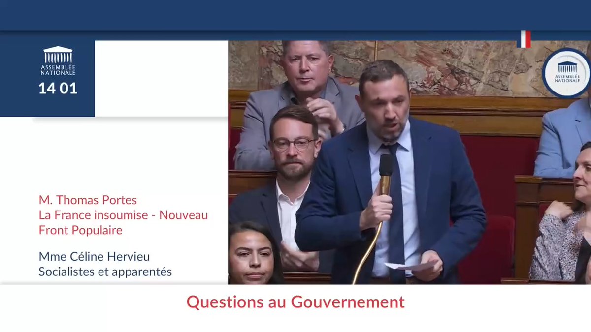 .Thomas Portes (LFI) fustige "l'acharnement" contre Rima Hassan. Il accuse le porte-parole de la Justice d'avoir "violé le secret de l'instruction" et exige sa "démission". "C’est au plus haut niveau de l’État que cette campagne de calomnie a été orchestrée !" #DirectAN #QAG