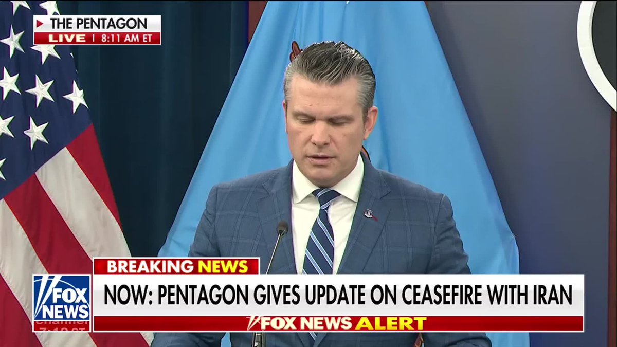 BREAKING: "[Iran] thought they could bleed America with impunity. Well, they just learned the hard way what happens when you try to fight us directly." "The Iranians, humiliated and demoralized - we control their fate, not the other way around. That's why they came to the table." - Secretary of War Pete Hegseth