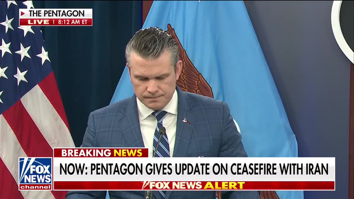 BREAKING: "We have a chance at real peace and a real deal. The War Department, for now, for now, has done its part. We stand ready in the background to ensure Iran upholds every reasonable term." - Secretary of War Pete Hegseth