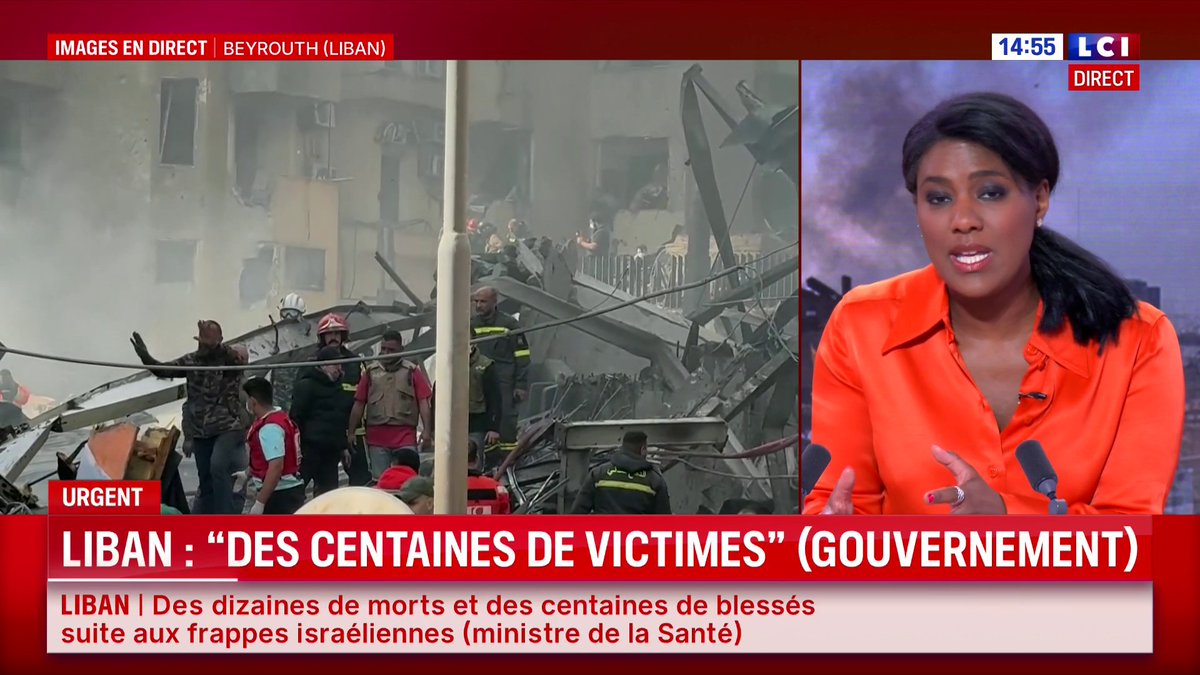 🔴⚡️ ALERTE INFO : des "centaines de morts" au Liban après des frappes israéliennes, selon le gouvernement