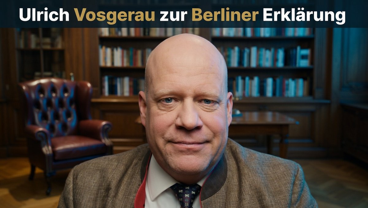 “Der freiheitliche Verfassungsstaat ist in Gefahr.” Ulrich Vosgerau erklärt, weshalb die Berliner Erklärung wichtig ist: Die Demokratie droht in eine gelenkte Postdemokratie zu verfallen. Dagegen sollten wir ein Zeichen setzen. Ulrich Vosgerau