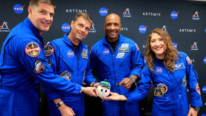 Hi! I’m Rise! About a week ago, I launched aboard the Artemis II mission with four of my besties. Since then, I have been serving a very important purpose aboard the Orion spacecraft… I float. (And I look cute.) Today, I am taking over the Artemis social media accounts! -Rise