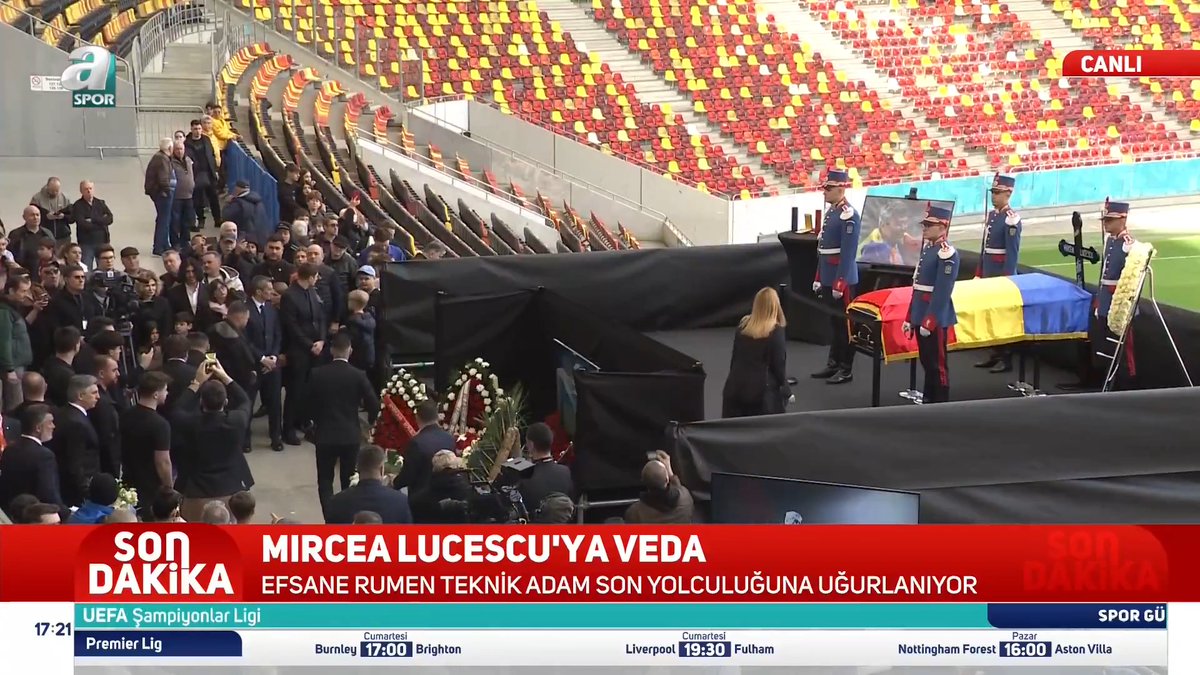 MIRCEA LUCESCU'YA VEDA... Efsane Rumen teknik adam son yolculuğuna uğurlanıyor.