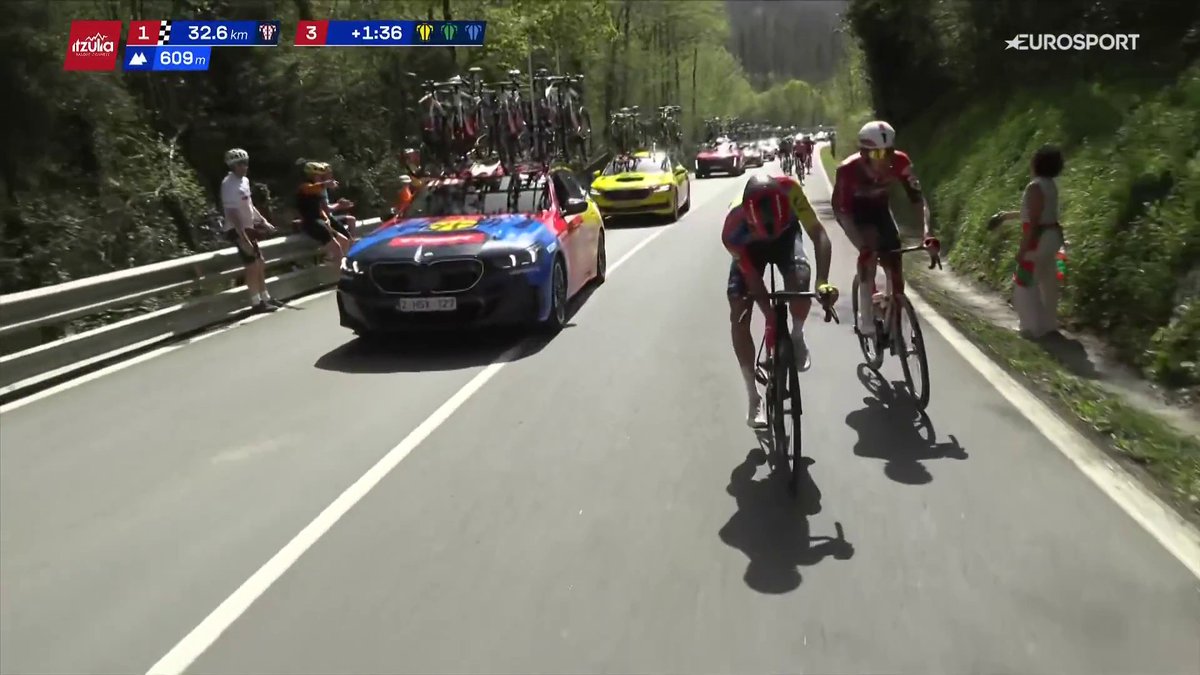 Juan Ayuso cede: se desentiende de la general tras descolgarse del grupo de los favoritos. #itzulia2026
