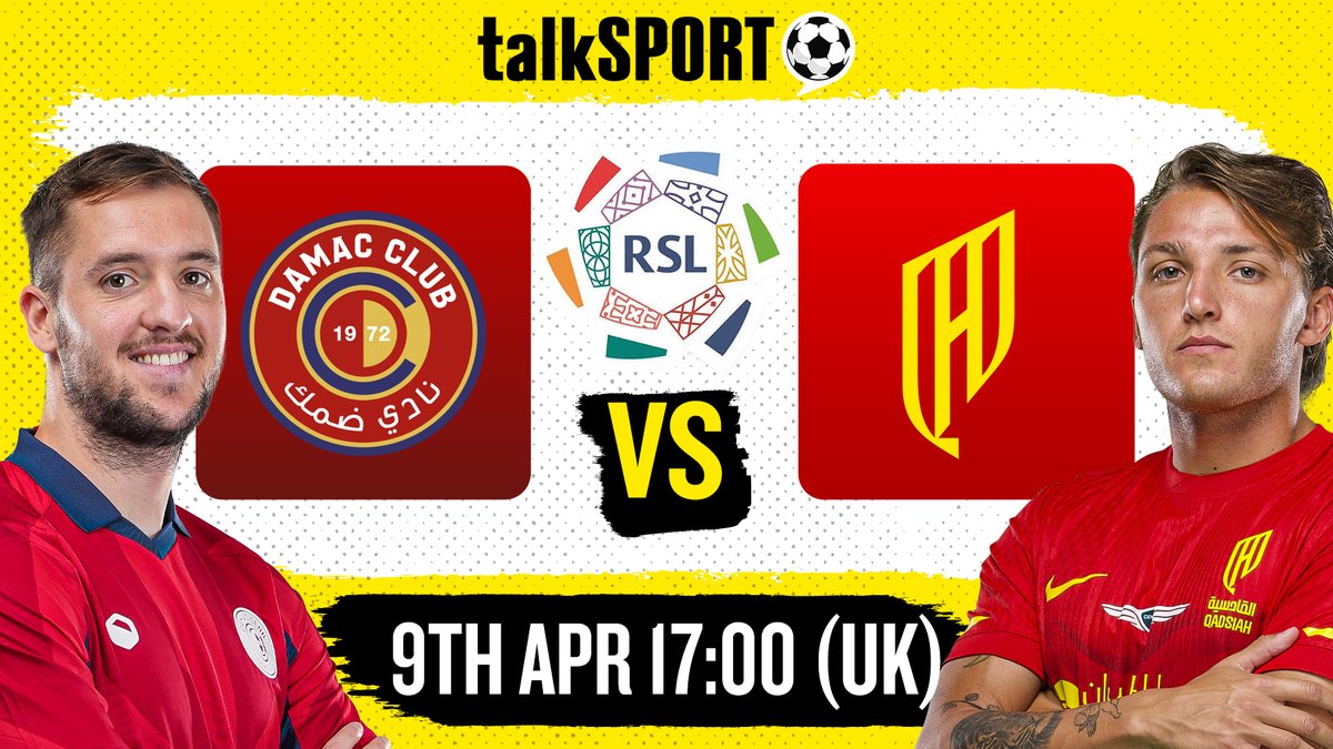 Watch Damac Club v Al Qadsiah in the Roshn Saudi League. Live with talkSPORT on YouTube this Thursday 9th April at 17:00 (UK BST). ๐บWATCH: