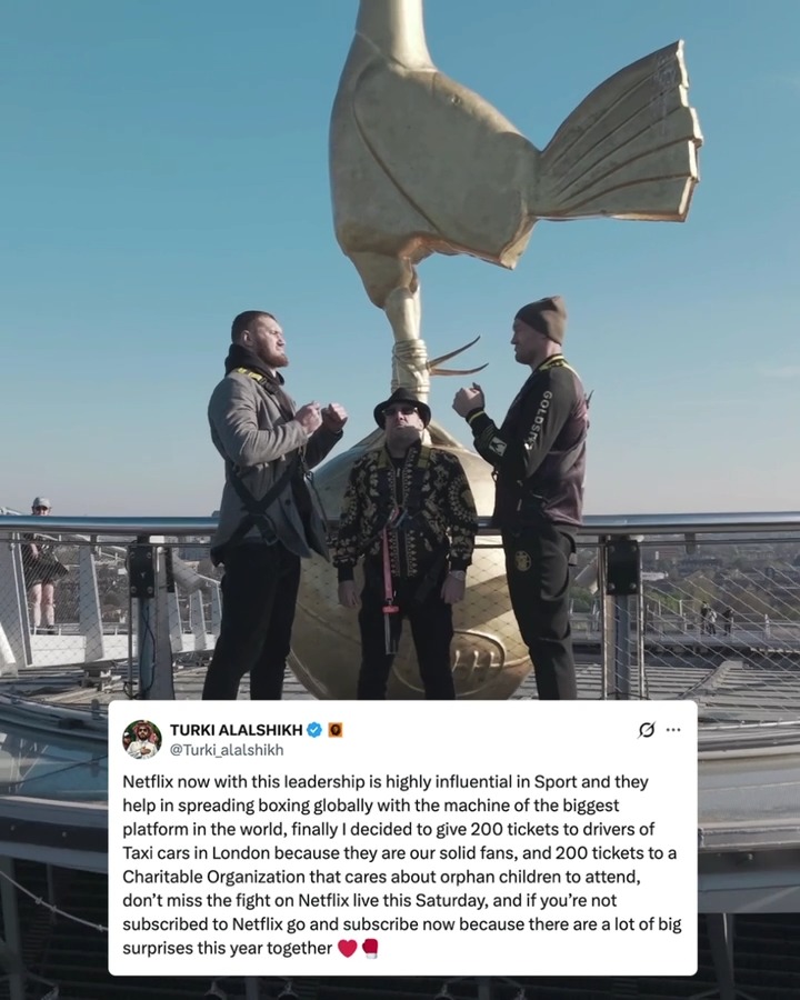 Turki Alalshikh with a message ahead of Tyson Fury vs Arslanbek Makhmudov on Saturday night 🙌