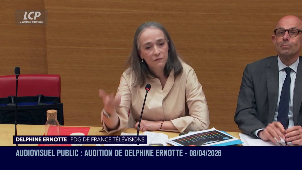 Accusations de Jacques Cardoze : "Il vient de dire en 2026, après avoir quitté [France Télévisions] en 2021, 'ah il s'est passé un truc dingue il y a 16 ans, et je n'avais pas les moyens de le dire avant'. Qui croire, M. Alloncle ?", demande Delphine Ernotte. "Je veux les noms."