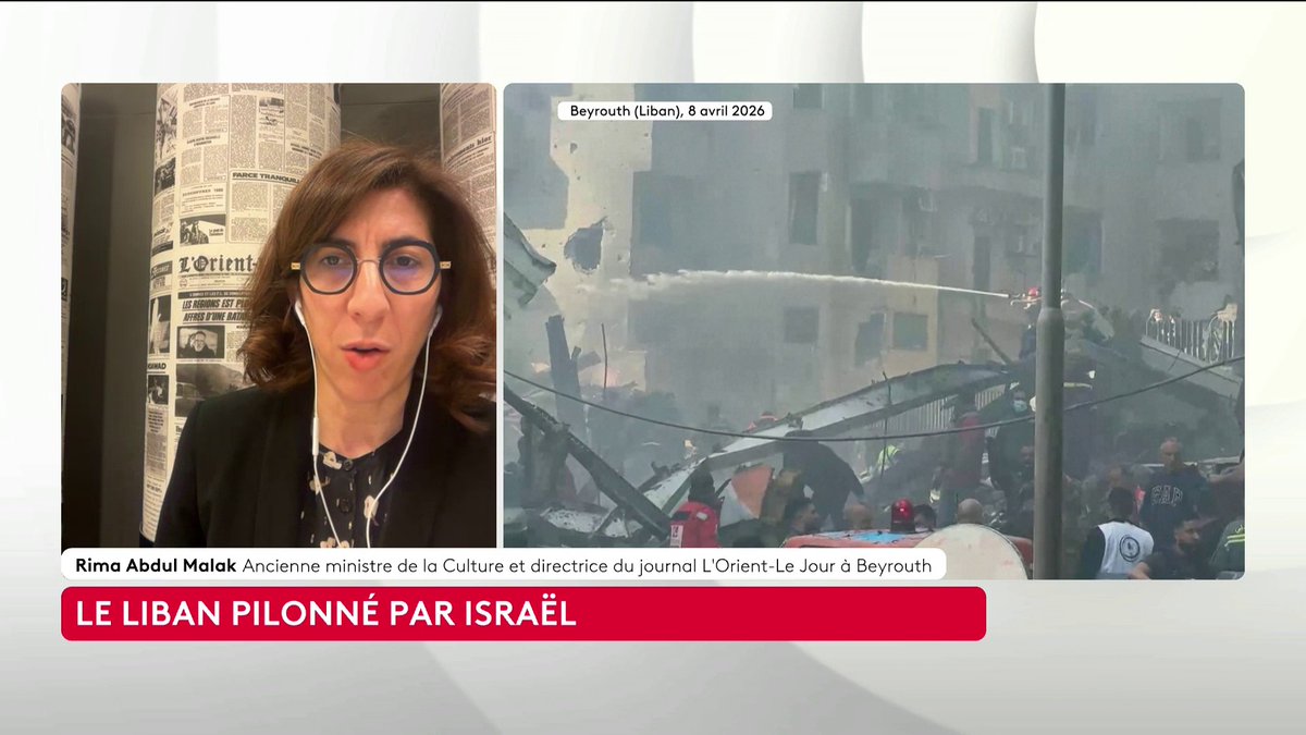 🔴 🗣️ "C'est une journée atroce ici, un déluge de feu et non pas un cessez-le-feu", rapporte Rima Abdul Malak, directrice du journal L'Orient-Le Jour à Beyrouth. L'armée israélienne a mené une vague de frappes sans précédent au Liban ce mercredi. #ToutEstPolitique #Canal16