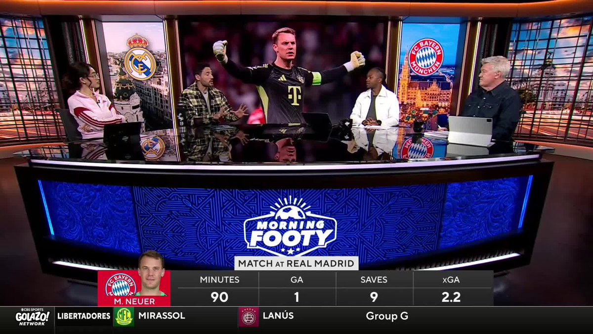 "Did anyone notice Real Madrid had a midfield at all for the first hour?" Michael Lahoud salutes Bayern Munich's Aleksandar Pavlović and Joshua Kimmich for dominating the midfield 🇩🇪