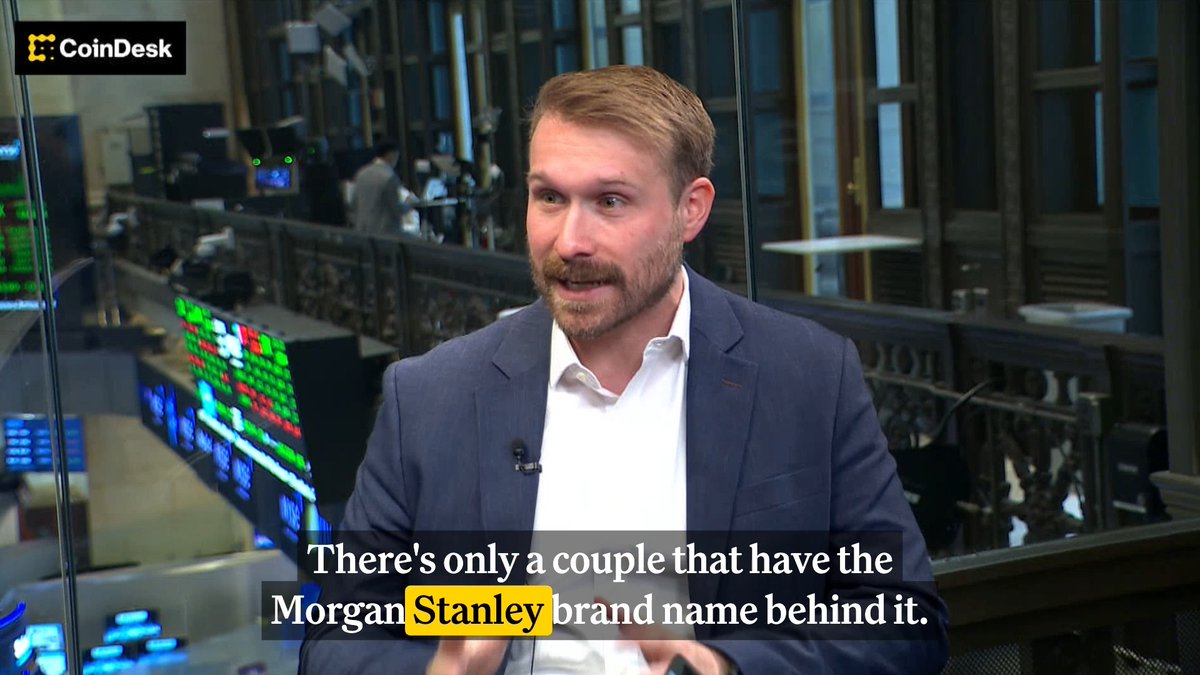 🎥 Morgan Stanley launches its $BTC ETF today and has filed for $ETH and $SOL. James Seyffart says the bank could be trying to attract crypto millionaires.