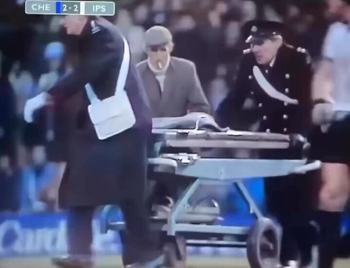 In 1978, Chelsea’s club doctor famously ran onto the pitch with a cigarette dangling from his mouth to help stretcher off an injured player.