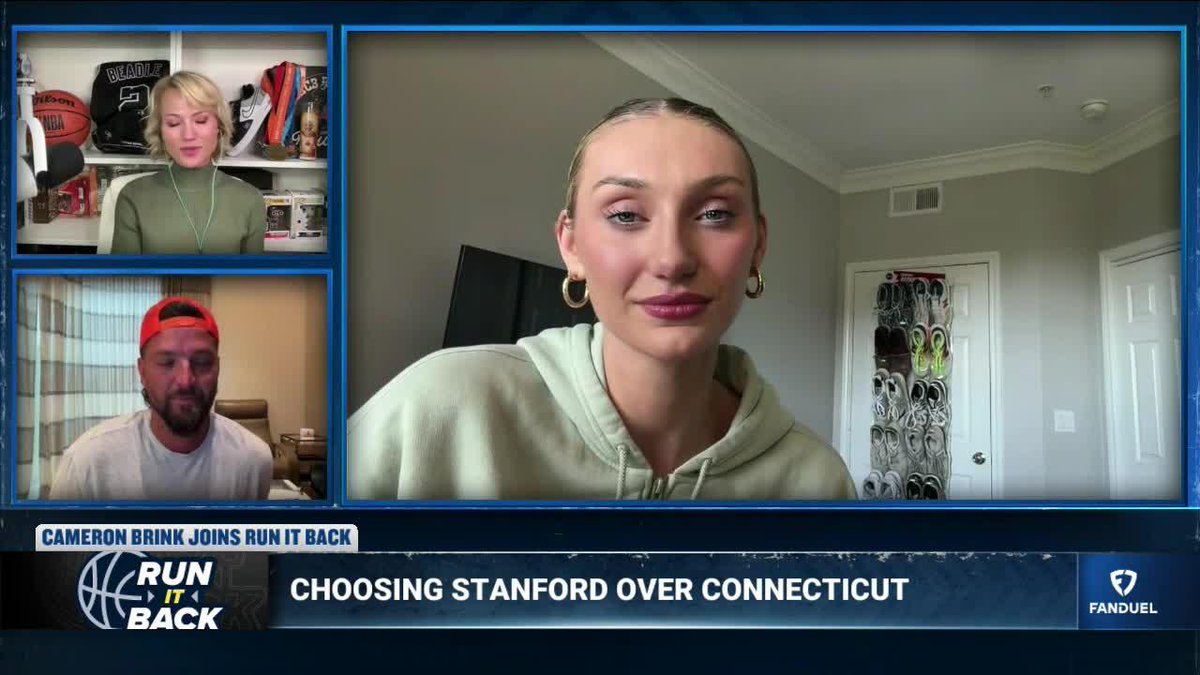 . Cam is very excited for the 2028 Olympics 🤩 She says it would be awesome if she's on Team USA with Caitlin Clark, A'ja Wilson &amp; Paige Bueckers 🇺🇸 "What does that look like?" - Michelle Beadle "It looks like a gold medal." - Chandler Parsons