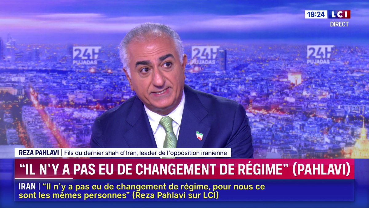 🔴 Le fils du dernier shah d'Iran, invité de LCI 🗣️ "Le pays est prêt à mener le dernier combat mais au bon moment" : Reza Pahlavi 📺 Face à David Pujadas