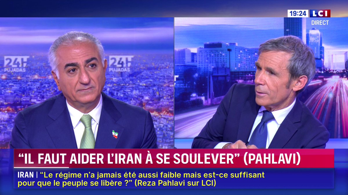 🔴 Le fils du dernier shah d'Iran, invité de LCI 🗣️ "Cibler le régime, ce n'est pas cibler un pays" : Reza Pahlavi 📺 Face à David Pujadas