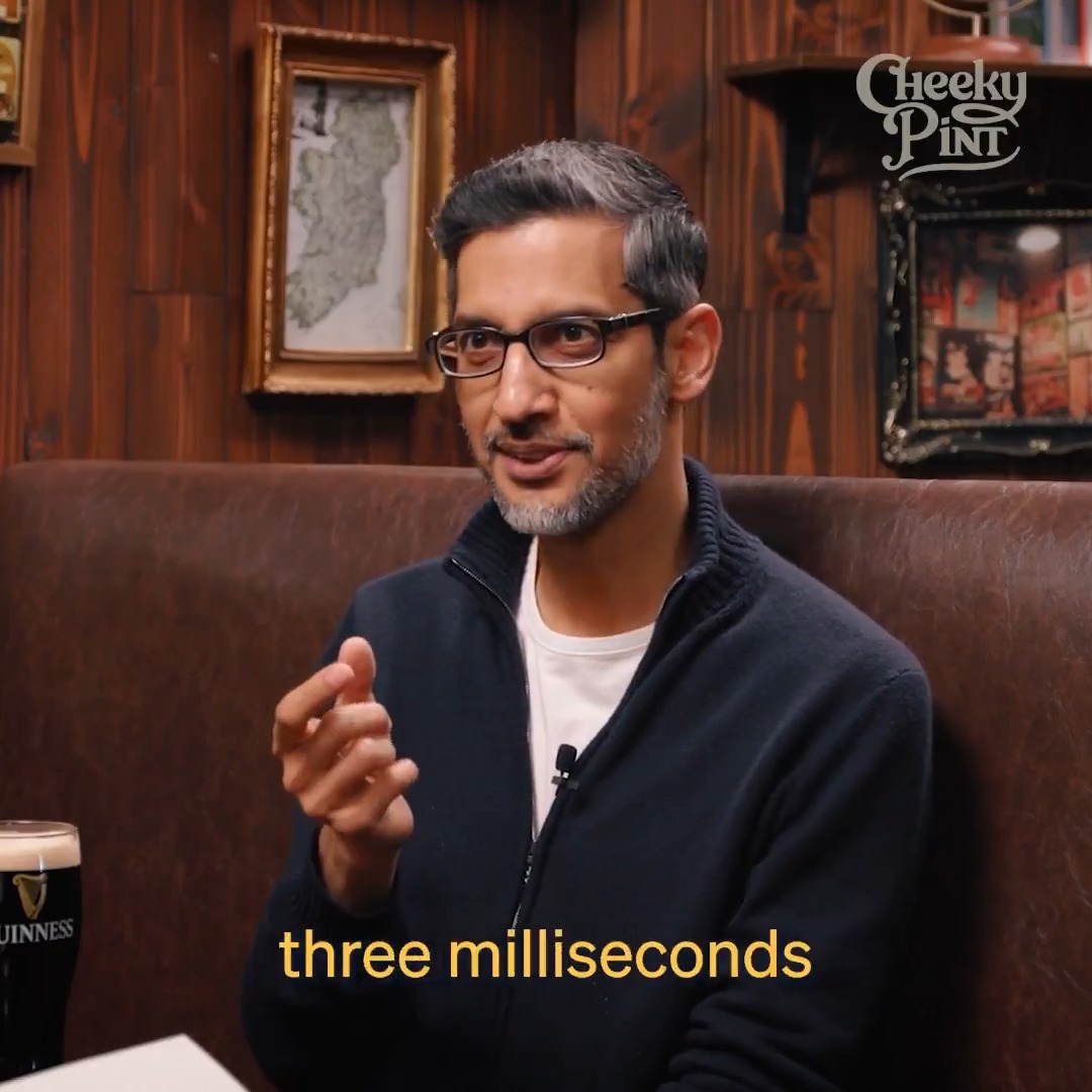 Sundar Pichai explains Google Search latency budgets: "I’ve always internalized speed as one of the distinguishing features of a great product. It almost always reflects the technical underpinnings of the product having been done well. It's easy to say you want low latency, but you're constantly adding capabilities. The capability frontier is progressing. That's where it gets more complicated. But to give an example, Search they now have latency budgets, in the milliseconds. If you ship something which shaves off three milliseconds, you earn 1.5 milliseconds for your latency budget, and 1.5 milliseconds gets passed onto the user. Depending on what we think you're doing, some people may get a latency budget of 30 milliseconds or 10 milliseconds. That's how much we think it matters." Sundar Pichai Elad Gil John Collison