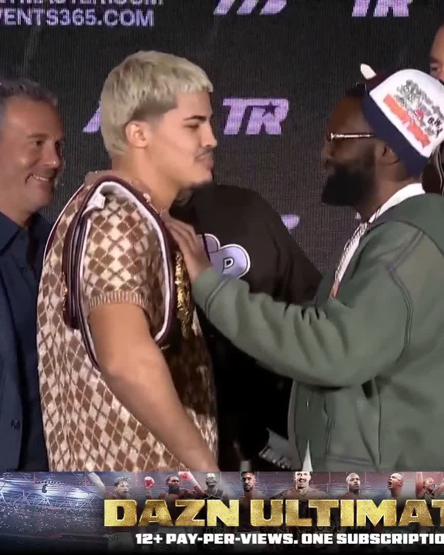 ๐ THE FIRST FACE-OFF ๐ Xander Zayas vs Boots WBO & WBA World Super Welterweight Titles #ZayasEnnis live on DAZN, June 27 ๐ฅ