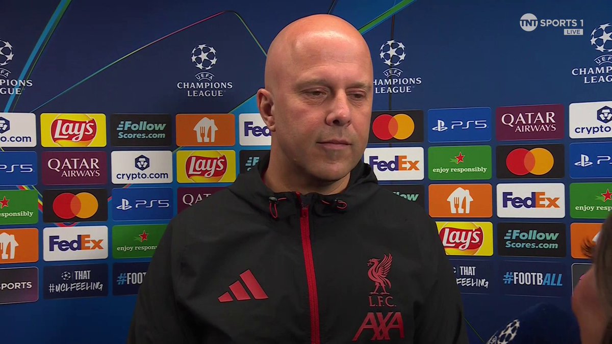 "The players will try to represent Liverpool in the best possible way" Arne Slot previews his side's tie with PSG... 🎙️ Jules Breach 📺 TNT Sports and HBO Max