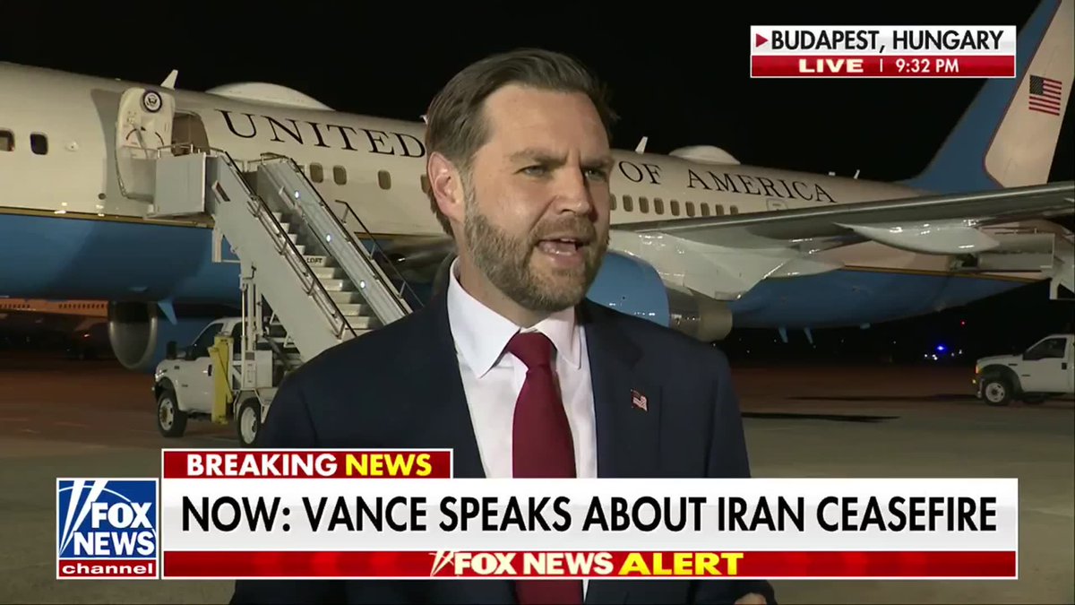 NOW: Vance hammers media outlets for running with bogus 10-point peace proposals between the U.S. and Iran: VP VANCE: "I've seen various orgs, The New York Times, CNN and others pick up and run the original 10-point proposal based on little more than a random yahoo in Iran submitting it to public access television in the country of Iran, and then them saying that somehow represents the negotiating position of the government."