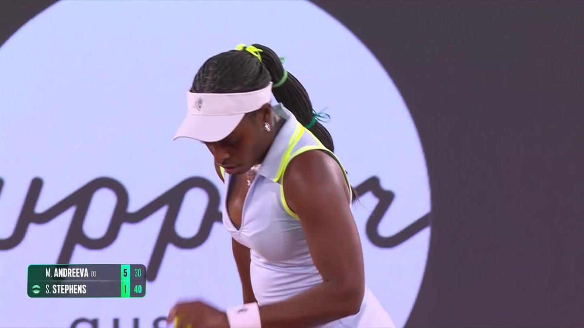 I really need Sloane Stephens to take these first couple of matches back and lock in and remember who she is. Right now there’s almost no belief in herself and her game so she plays a point like this and then misses 4 backhands in a row. Come on Sloane!