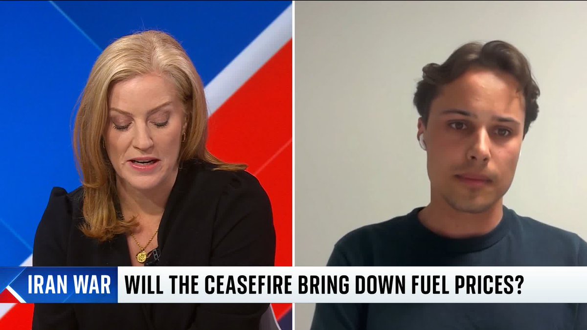 'A ceasefire is just a ceasefire. We need to see that it persists.' CEO of Taupia, Anton Neike, speaks to Sarah-Jane Mee about the Iran ceasefire, and if it will bring down fuel prices. 📺 Sky 501, Virgin 602, Freeview 233 and YouTube