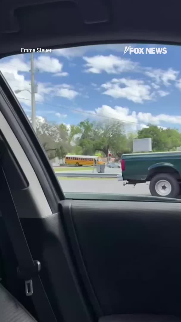 TERRIFYING SIGHT: A school bus in Florida was clipped by a train after barely clearing the railroad tracks. The driver, 67-year-old Yvonne Hampton, was reportedly arrested and faces charges of reckless driving and 29 counts of child neglect without great bodily harm, officials say.