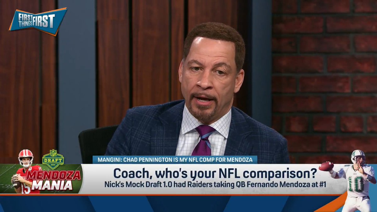 .Chris Broussard says Fernando Mendoza’s NFL comparison is Alex Smith: “I don’t think Mendoza will reach that MVP level…Smart player and a good quarterback at his best.”