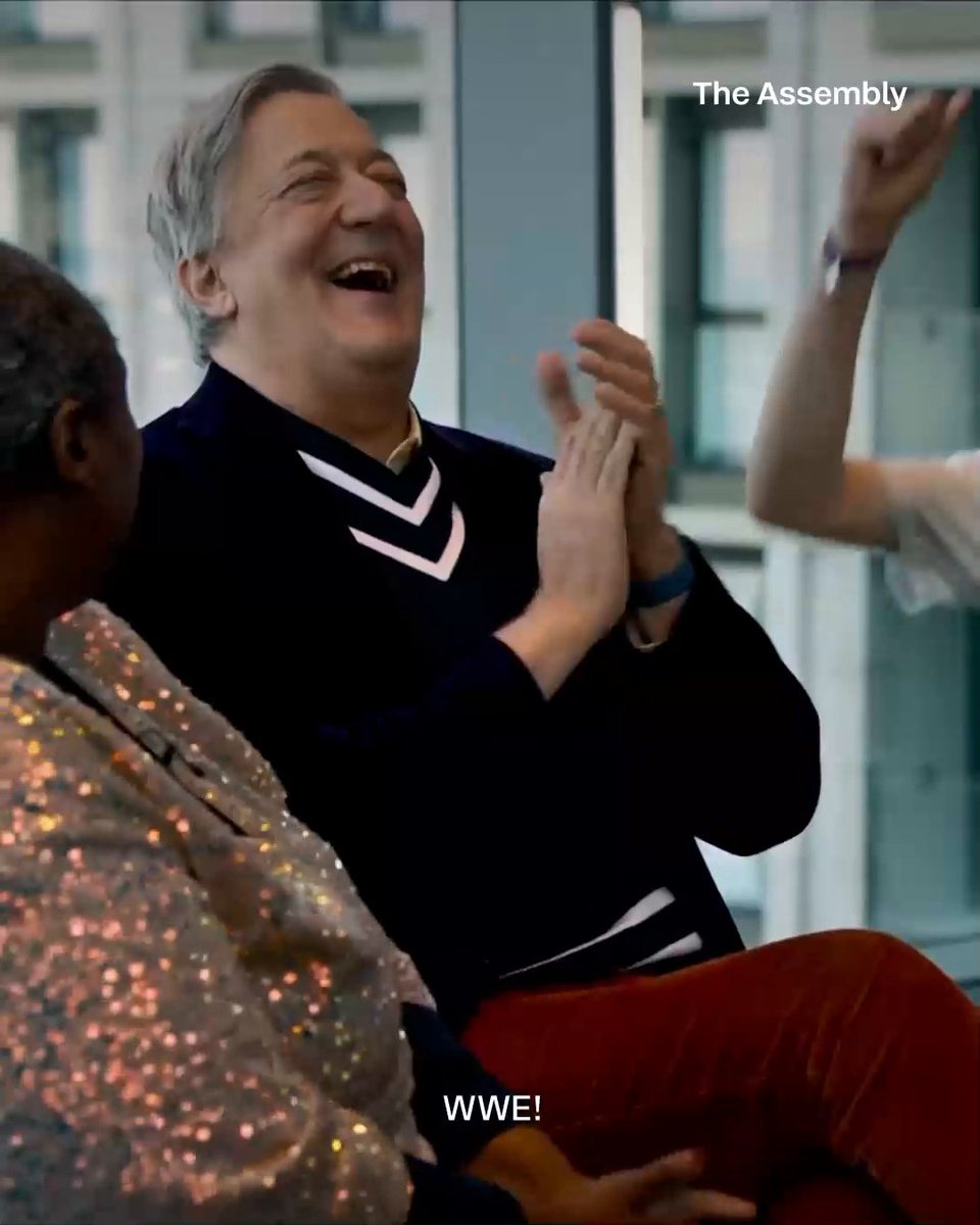 Think you know Sir Stephen Fry? Think again. Actor, Writer and… WWE Super-fan? 🥊 🤔 From The Undertaker to Stone Cold Steve Austin, he’s bringing heavyweight champion-level wrestling knowledge 👀 The Assembly is delivering the crossover we never knew we needed ✨ 🪑 🔍 #TheAssembly #StephenFry #WWE