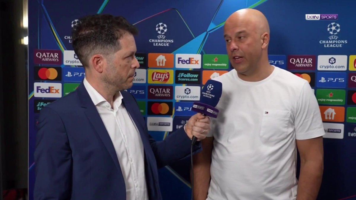 🗣️ "It's far better than what we saw at the weekend... I'm happier with the fact we can play at Anfield in front of our owns than having a week's rest." Arne Slot speaks to Matt Spiro after Liverpool's 2-0 first leg defeat at the Parc des Princes. #beINUCL #PSGLIV #UCL
