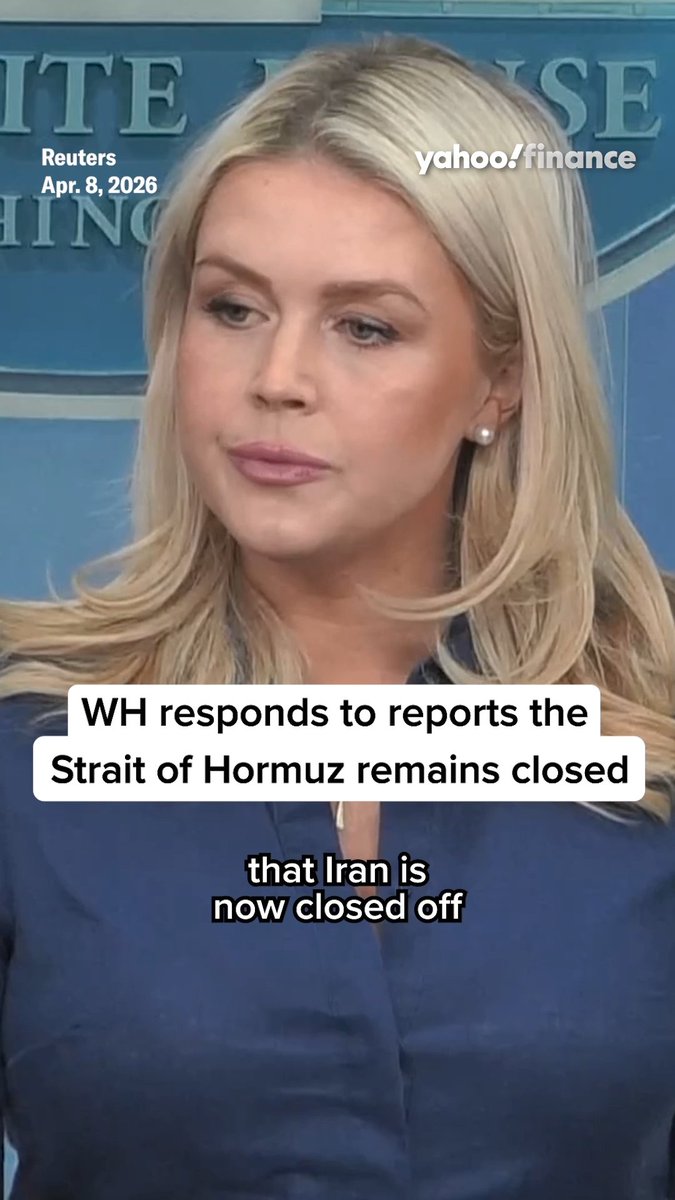 WH responds to reports the Strait of Hormuz remains closed.