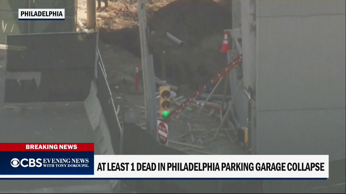 BREAKING: At least one person has been killed and two others are missing after a parking garage for a children’s hospital collapsed in Philadelphia.