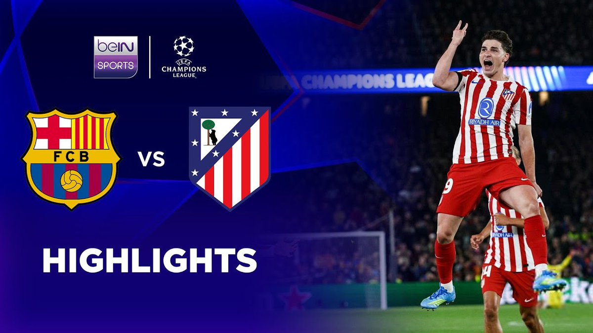 Barcelona 0-2 Atletico Madrid Pau Cubarsi Red Card Menit 44' 🟥 Julian Alvarez Freekick 45' Alexander Sorloth 70' Kunci Kemenangan Barca tanpa Raphinha, Frenkie De Jong. Simeone setelah 20 tahun, akhirnya menang di Camp Nou 🎥 beIN SPORTS Indonesia