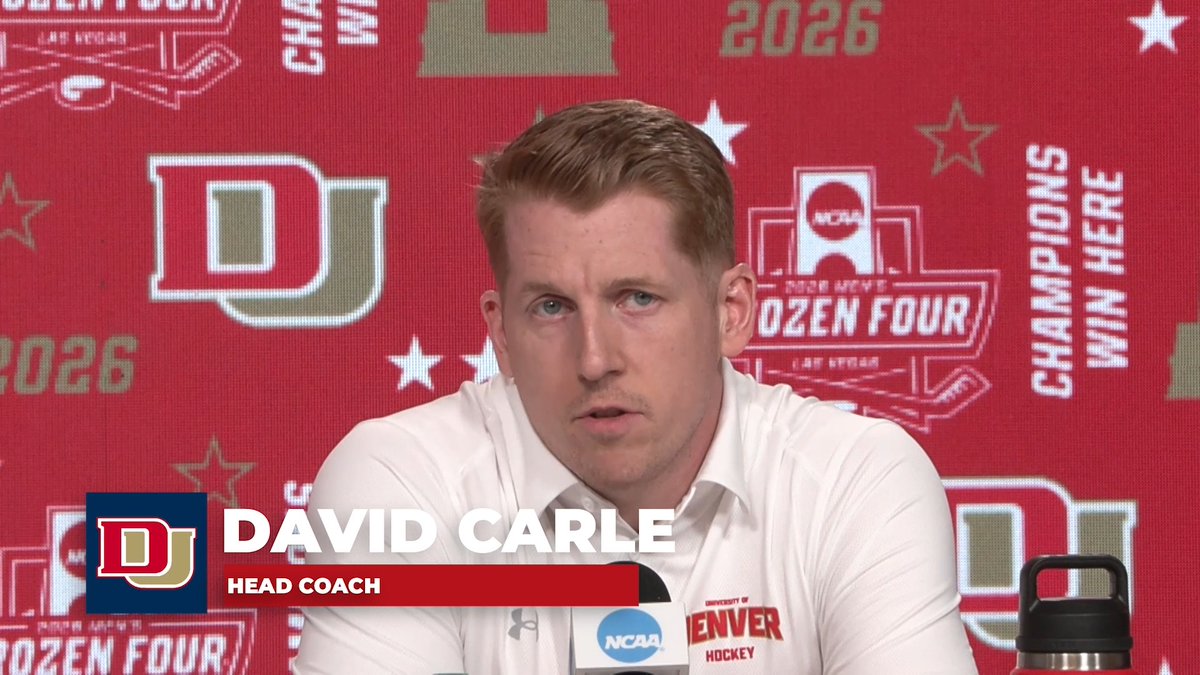 "Certainly that's been the hallmark of our conference. We've won seven of the last nine national championships." Hear from Denver Hockey head coach David Carle on the success of #theNational, competing against bigger programs, and the opportunity ahead at the #MFrozenFour! 🎥 Full Presser: 📝 More Notes: #GoPios
