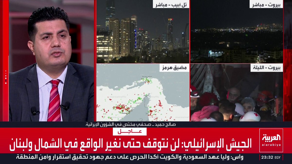 الصحفي المختص بالشأن الإيراني صالح حميد: صحفي مقرب من المرشد الإيراني يعتبر "هدنة الأسبوعين" هدية لأميركا وإسرائيل وينتقد عدم نشر النسخة الأصلية من الاتفاق.. وقاليباف وعراقجي سيشاركان في مفاوضات يوم الجمعة المقبل في إسلام آباد تحت إشراف مجتبى خامنئي.. وانقسامات بشأن اتخاذ القرار في نظام طهران.. والحرس الثوري يهدد باستئناف الحرب دعما لحزب الله إيران قناة العربية