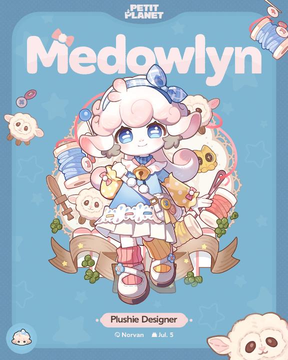Neighbor Snapshot Studio | Medowlyn Medowlyn, on camera! "Turn soft little memories into the gentlest plushies." "Every little ball of yarn has its own ideas... Maybe she feels like becoming a little jellyfish?" "...If you're out of ideas, wanna have some cookies first?"