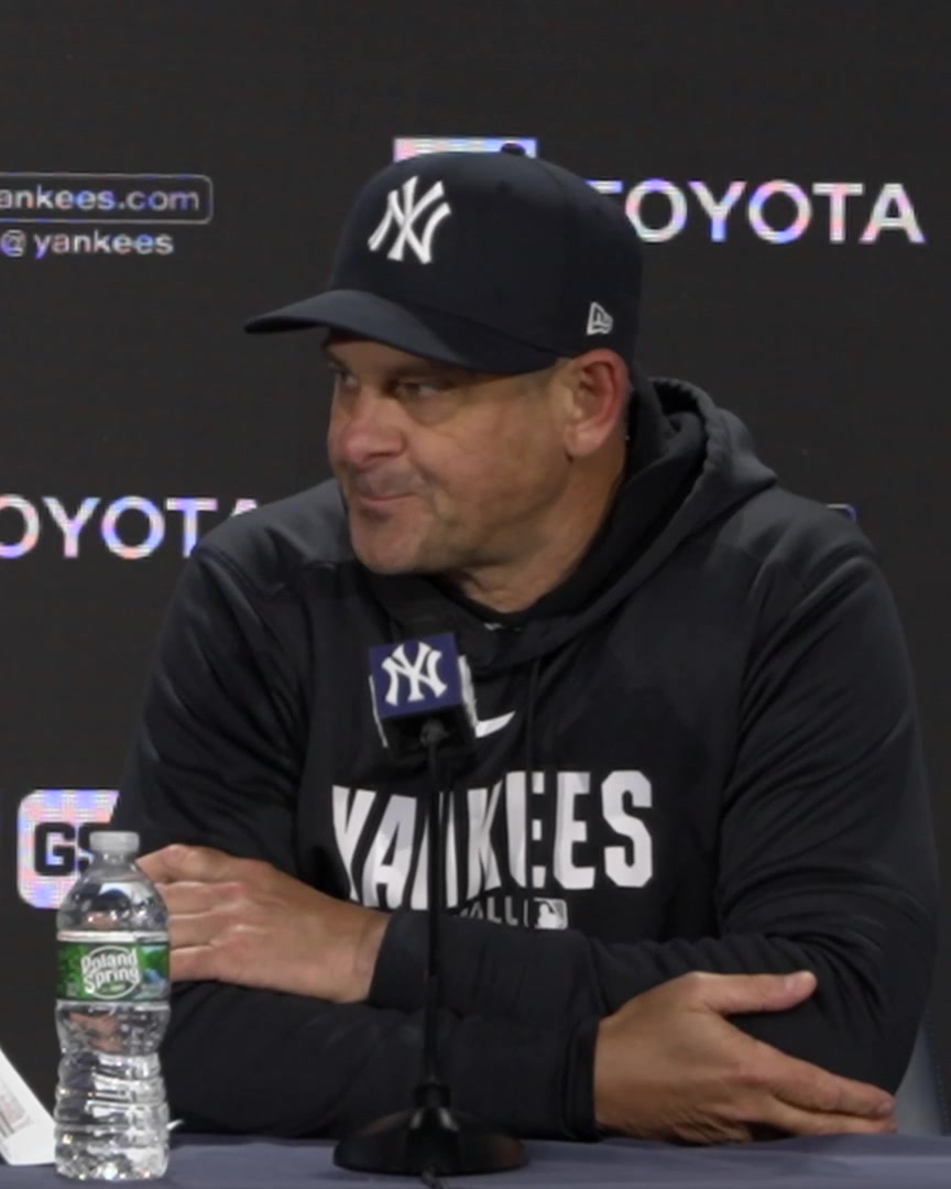 "Just felt good with the guys there. Kuhnel, I liked our lefties against him. I considered him for Rosie there, but ultimately decided not to." Aaron Boone was asked why he did not use Austin Wells as a pinch-hitter at some point in the 9th inning: