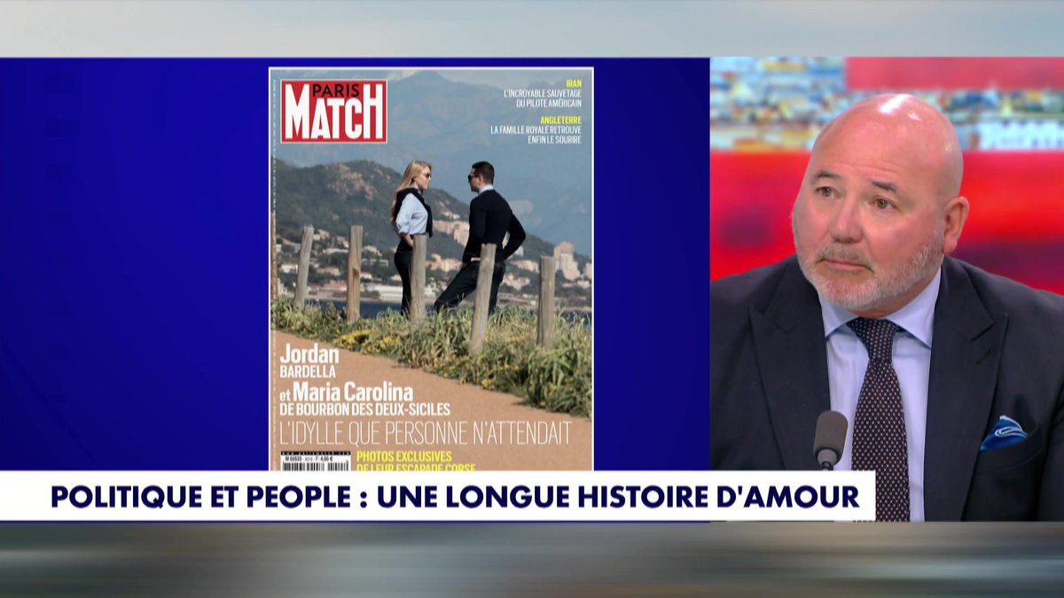 J.Bardella avec la princesse / "Encore heureux qu'un homme du peuple puisse avoir une relation amoureuse avec quelqu'un de l'aristocratie. C'est un roturier. C'est justement dans le prolongement de la nuit du 4 août, l'abolition des privilège" explique Pascal-Pierre Garbarini
