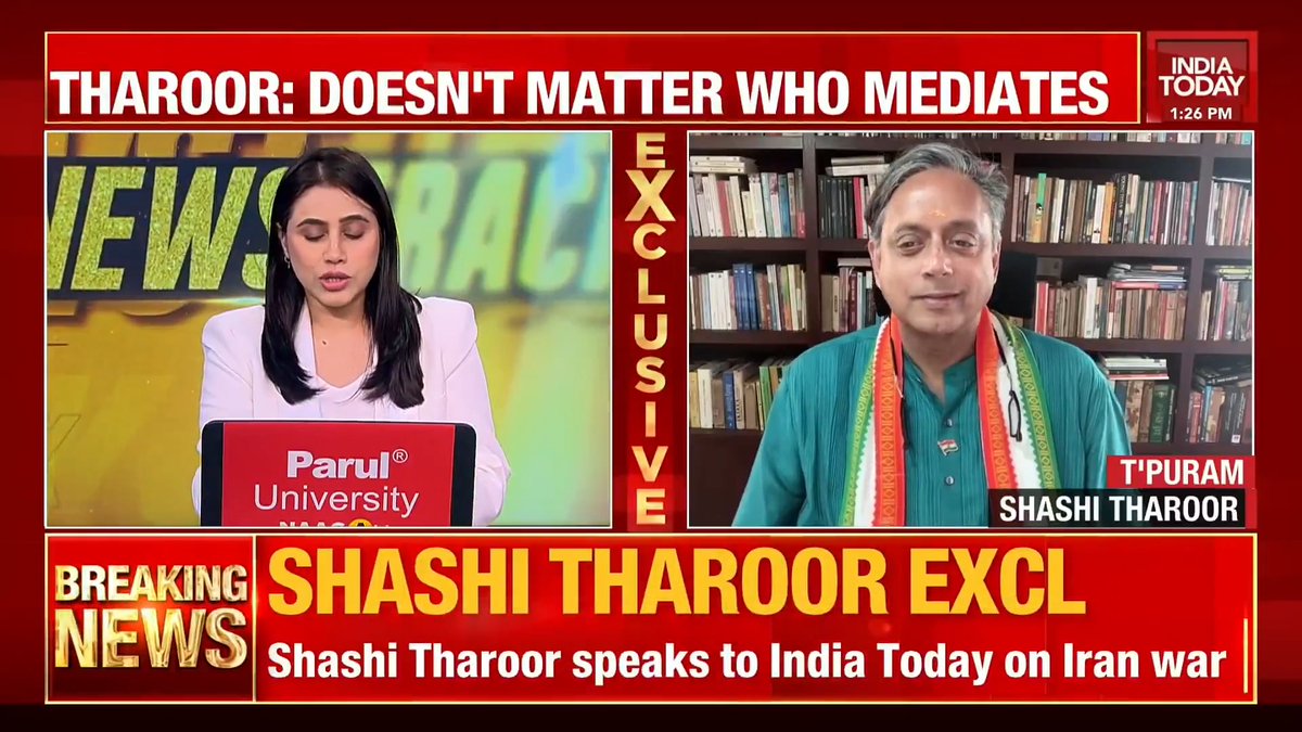 #Exclusive | "Peace is in our national interest," says Congress MP Shashi Tharoor In an editorial, Shashi Tharoor argued that "India must stand for peace, whoever the broker may be." When the broker is Pakistan, should India set aside decades of strategic distrust? Congress MP Shashi Tharoor responds. #ShashiTharoor #India #WestAsiaWar #Iran Marya Shakil
