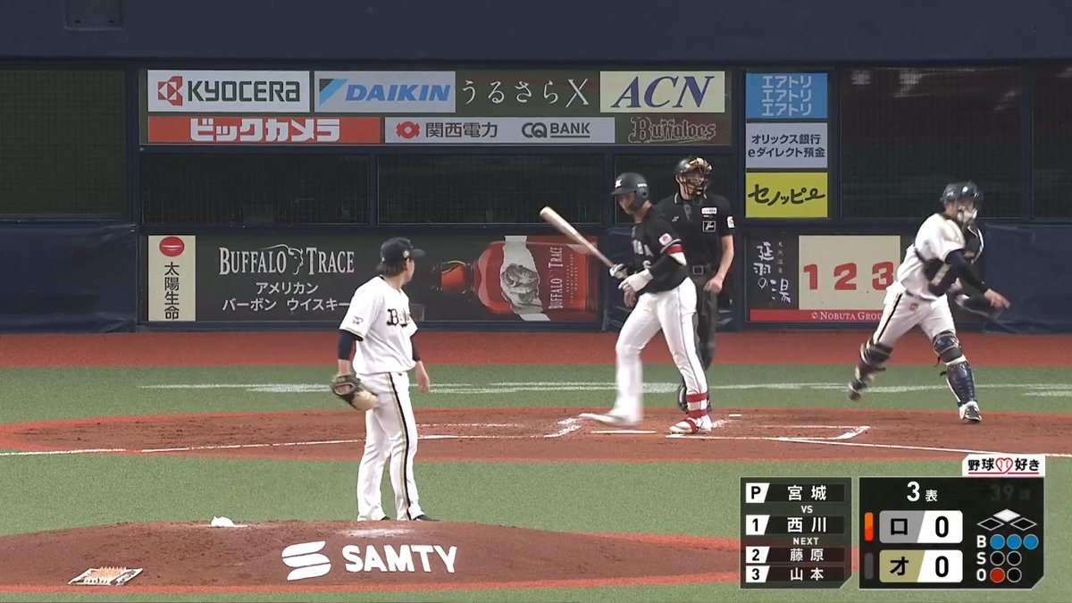 三盗は許さない！🔥 オリックス 若月健矢 選手が盗塁阻止！💪 👇ライブ配信はこちら