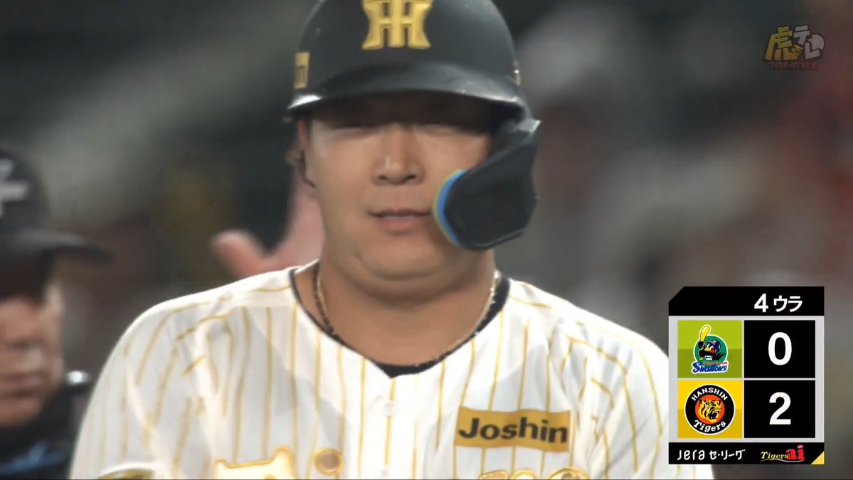 4回裏、大山選手のレフトタイムリーヒットで追加点！クリーンアップの3連打！