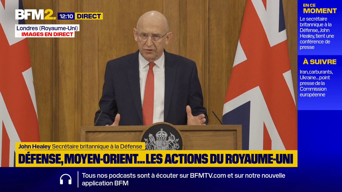 "Un message à Poutine: Nous vous voyons, nous voyons vos activités", lance John Healey, secrétaire britannique à la Défense, à propos de sous-marins russes dans l'Atlantique Nord #BFM2