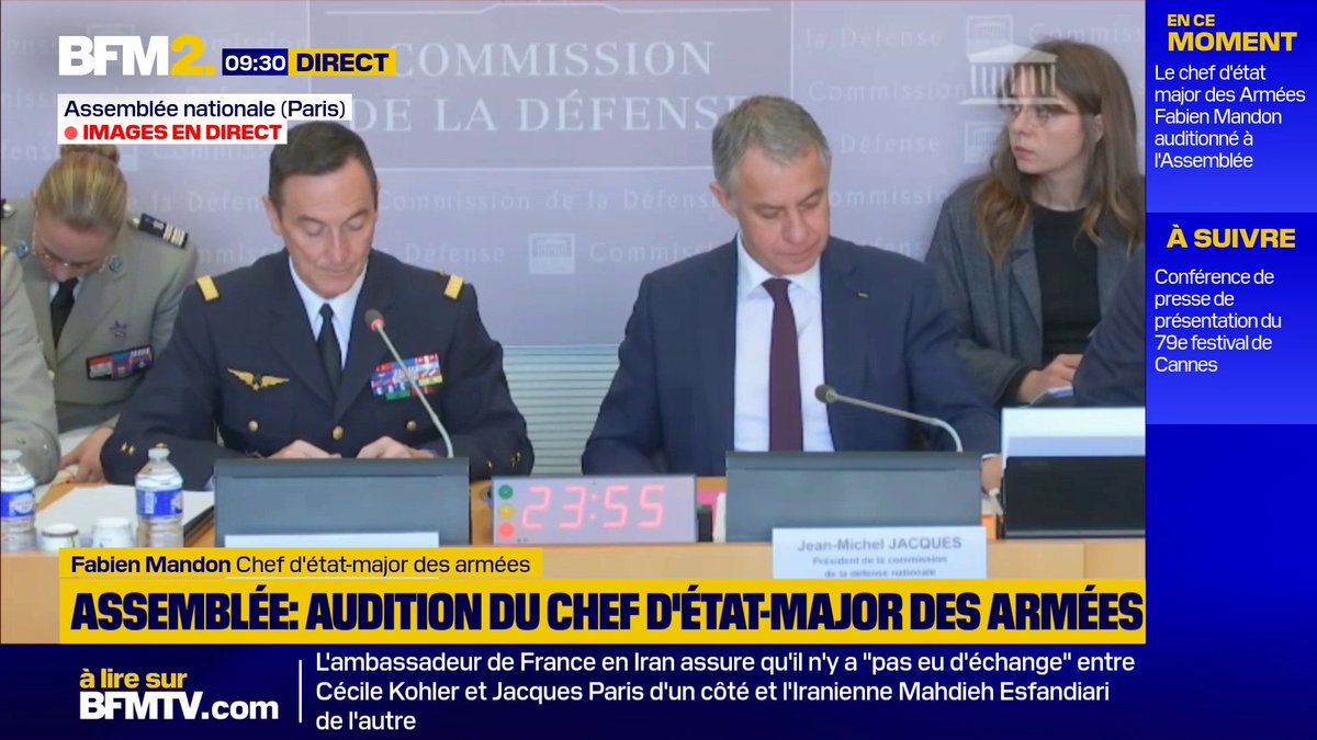 "Nous allons développer un missile capable de supprimer les défenses aériennes ennemies. C'est un missile supersonique qui s'appelle Stratus", déclare le chef d'état-major des Armées Fabien Mandon #BFM2