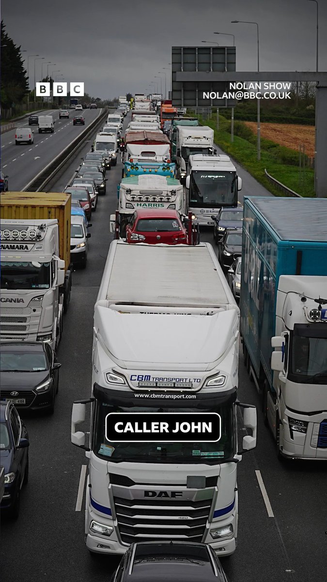 Fuel protest disruption - John called us from a bus on route to Dublin Airport - he fears he'll miss his flight, just as his daughter did yesterday