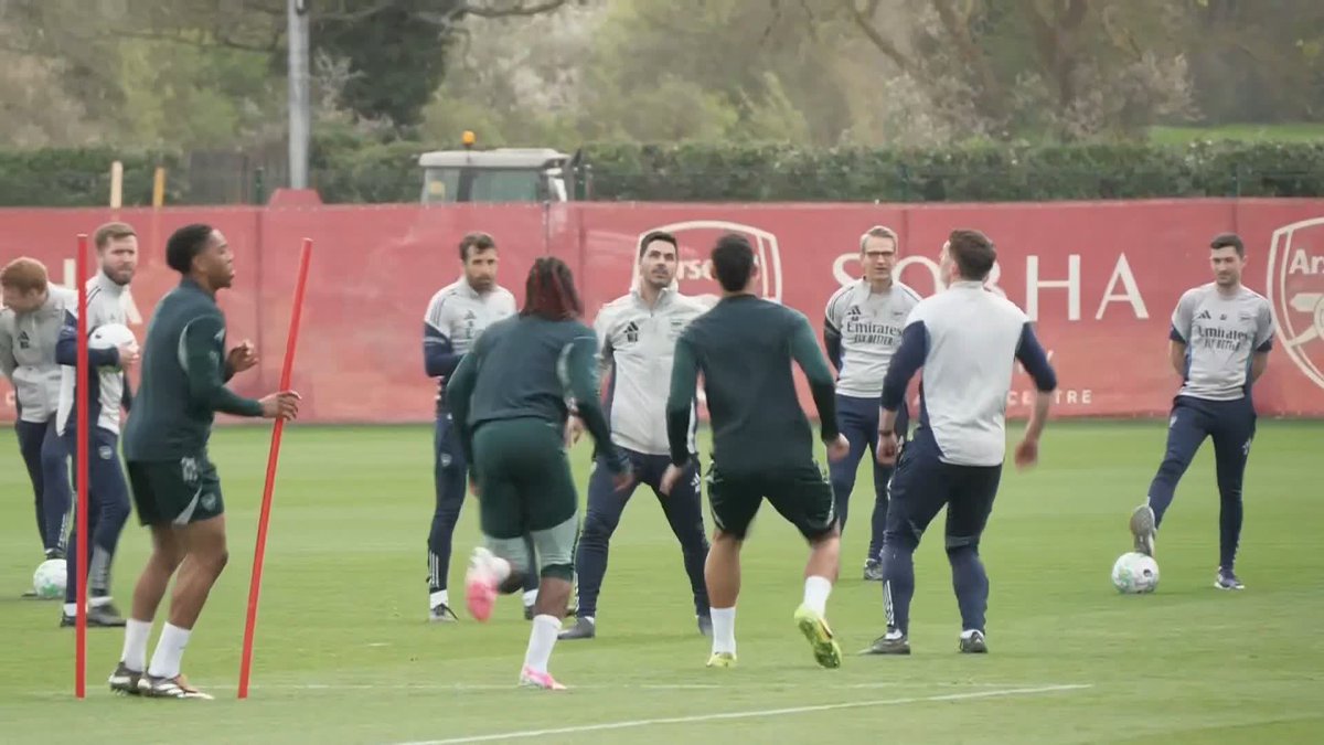 Eberechi Eze has returned to Arsenal training after recovering from a calf injury 🌟 Bukayo Saka, Jurrien Timber and Martin Odegaard are all absent from the session