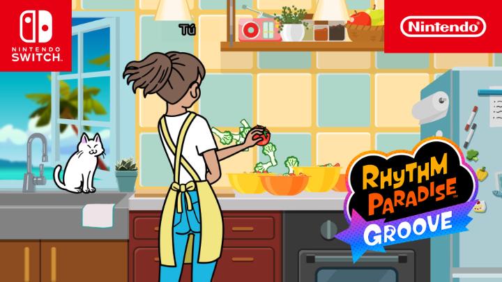 🍅🍅🫑🥦🥦🥦🎵 ¡Oído cocina! Marchando una buena ración de ritmo. ¡#RhythmParadiseGroove llegará el 2 de julio a #NintendoSwitch!