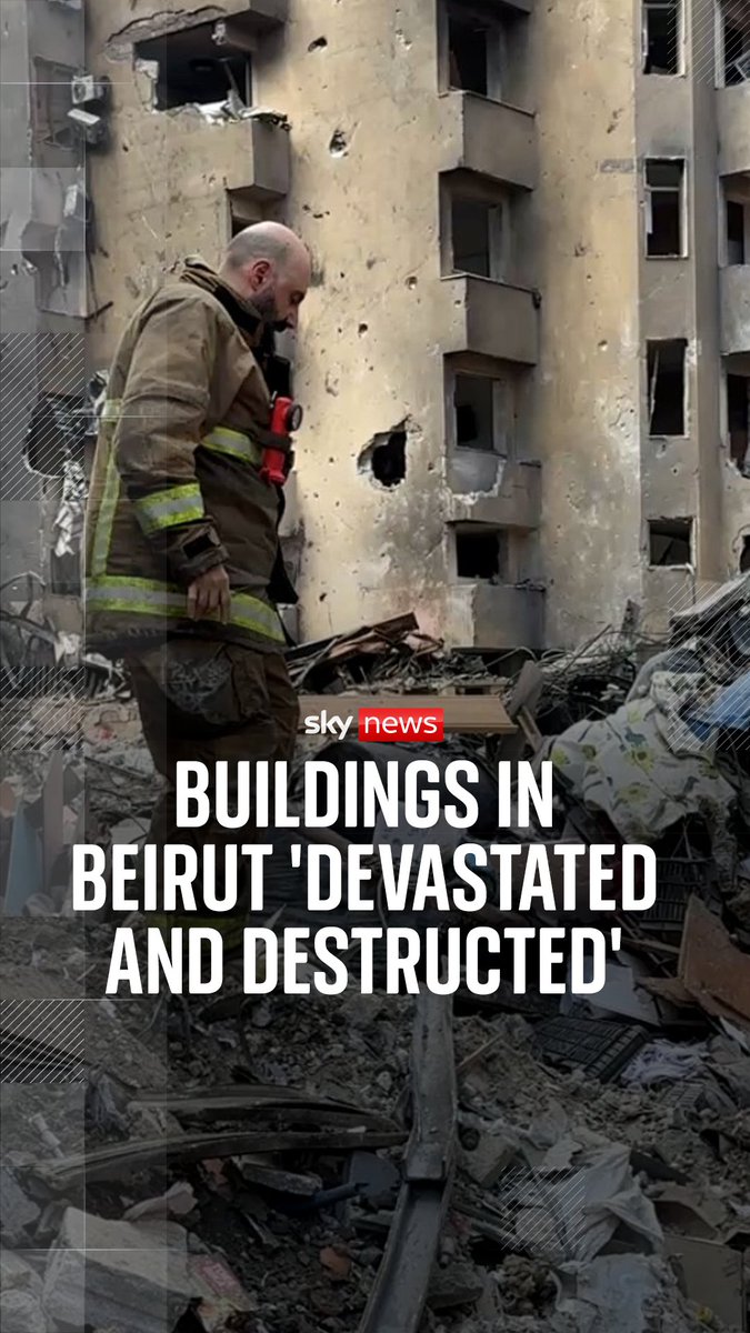 Special Correspondent Alex Crawford is in Corniche al-Mazraa, a residential area in the centre of Beirut where rescuers are working after intense Israeli bombardment yesterday