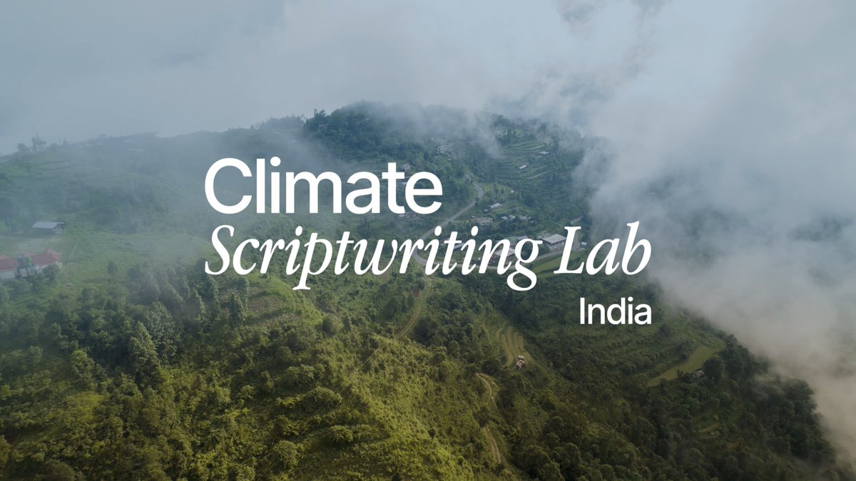 Announcing India’s first Climate Scriptwriting Lab with pluc.tv, an 8-month programme designed to support 60 writers from across India working on feature films and short fiction films. Participants will work closely with leading mentors from the film and television industry, as well as climate and environment experts and communities, and will have the opportunity to pitch their scripts to an eminent jury. Applications are now open. Explore more at: @ climatescriptwritinglab on Instagram